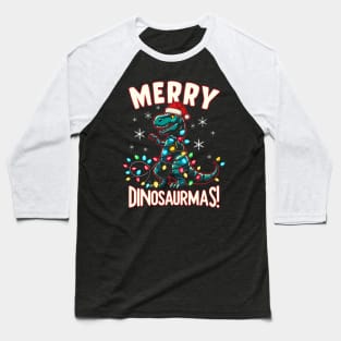 Funny Dinosaur Gifts Men Women Kids Dinosaur Ugly Christmas Baseball T-Shirt